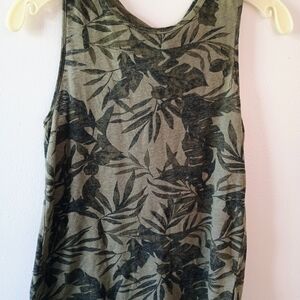Women's Olive Green Sleeveless Top